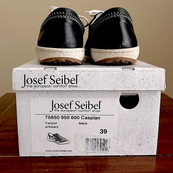 Josef Seibel - Canyon Schwartz Sneakers - Black, White Stitching - 39 / US 8.5-9 - Picture 8 of 8